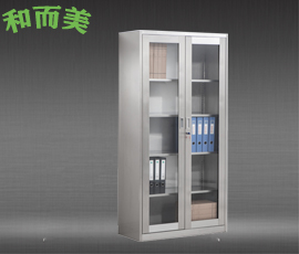 不銹鋼文件柜-不銹鋼通玻柜